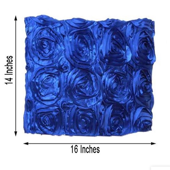 Set of 50 Satin Rosette Royal Blue chair toppers - Picture 2 of 2
